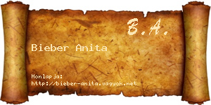 Bieber Anita névjegykártya